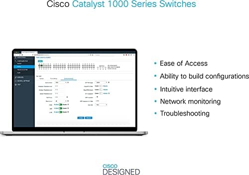 C1000-24T-4G-L Cisco Új Kapcsoló, 24 Gigabit Ethernet Port, 4 1G SFP Uplink Port, ventilátor nélküli Működés, Fokozott Korlátozott