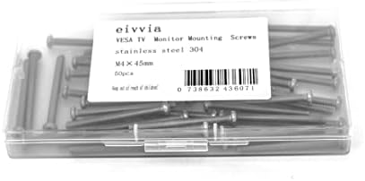 eivvia 50Pcs TV-Monitor VESA rögzítő Csavarokat M4 x 45mm