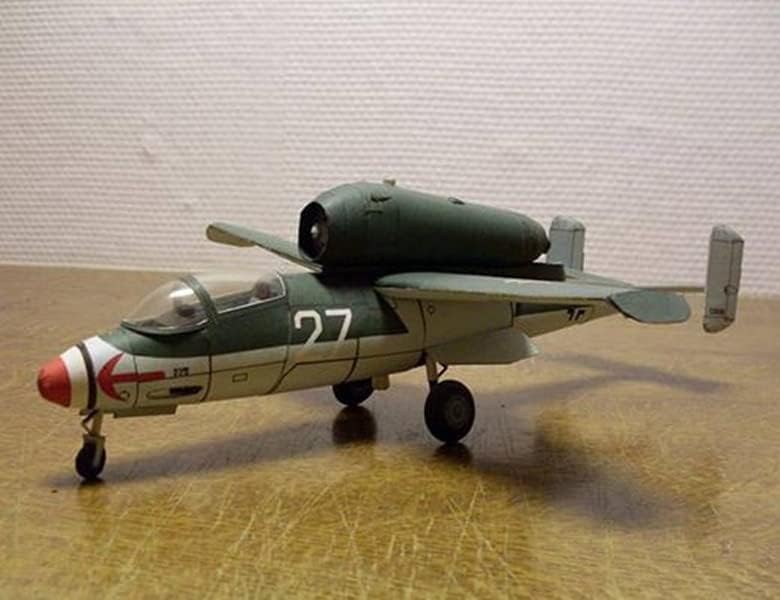Német He-162 harcos 1:33 Skála Papír Modell Kit Játék Gyerekek Ajándékokat