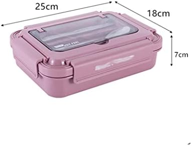 PDGJG Hordozható Rozsdamentes Acél Ebédet Ebéd Bento Box Evőeszköz Készlet Mikrohullámú sütő Felnőtt Konyhai eszközöket (Szín : Fekete,