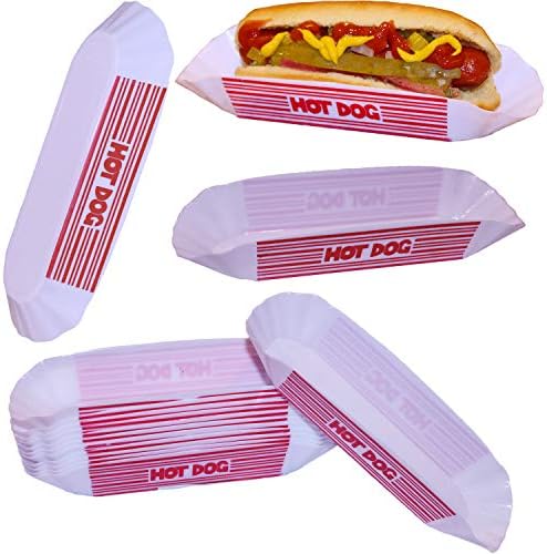 Hot Dog Tál Készlet, Műanyag Hot-Dog Ételek, Hot-Dog Tálcák, Hot-Dog Birtokosai, Hot-Dog Nagy Tál Tálca Újrahasználható (12 Darab, Klasszikus)
