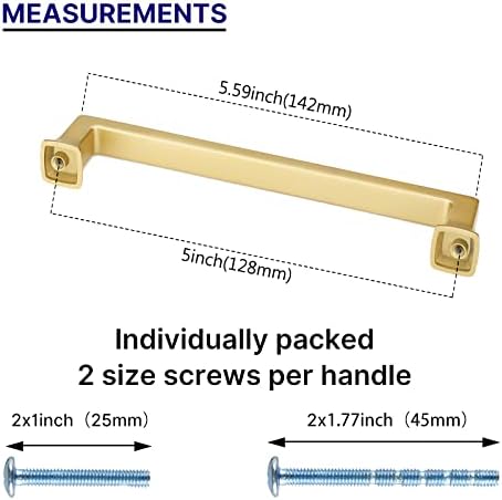 Rergy 10 Pack konyhaszekrény Kezeli Csiszolt Réz Szekrényt Húz Csiszolt Arany Szekrényt Húz 5inch Lyuk Központ Konyha Szekrény