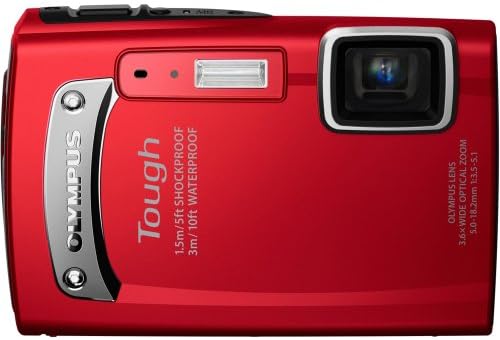 Olympus TG-310 Kemény 14 MP Digitális Fényképezőgép , 3.6 x-nagylátószögű Optikai Zoom (28mm), 2.7 LCD (Piros) (Régi Modell)