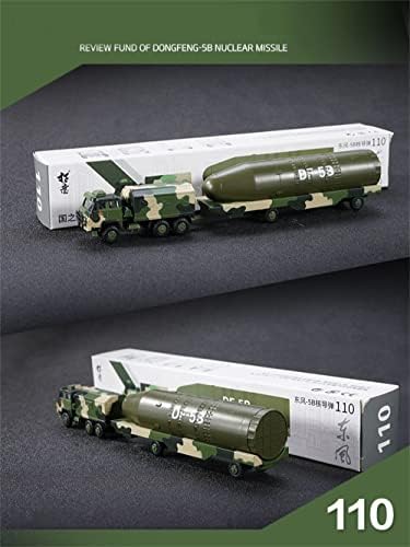 MOUDOAUER Fém Dongfeng 5B Rakéta Jármű Modell 1:100 Modell Szimulációs Harcos Katonai Tudományos Kiállítás Modell