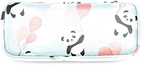 Aranyos-Panda-Repülő-in-the-Sky - 84x55in Bőr tolltartó, Toll, Táska, Dupla Cipzár Írószer Táska Tároló Táska az Iskolai Munka Fiúk