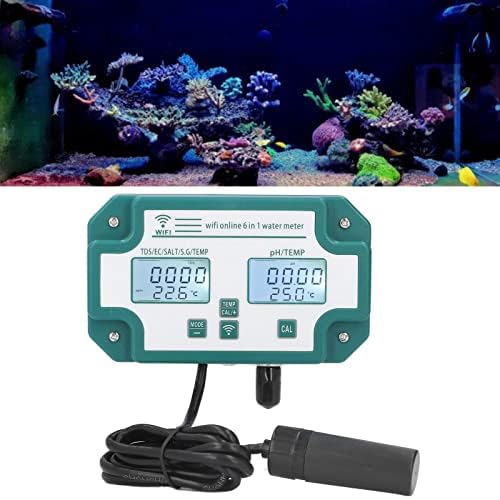 Probador de calidad del agua en línea, multiparámetro digitális EK Mérő 6 hu 1 Datos precisos para acuario MINKET standard 110V