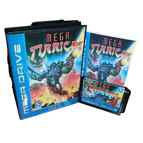 Aditi Mega Turrican EU-Fedezze Mezőbe, majd Kézikönyv Sega Megadrive Genesis videojáték-Konzol 16 bit MD Kártya (Japán Esetében)