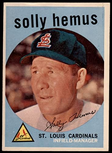 1959 Topps 527 Solly Hemus St. Louis Cardinals (Baseball Kártya) EX/MT Bíborosok