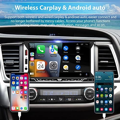Vezeték nélküli Carplay Dupla Din autórádió Android Auto, METEESER 7 Hüvelykes érintőképernyő autórádió támogatnia kell a Bluetooth