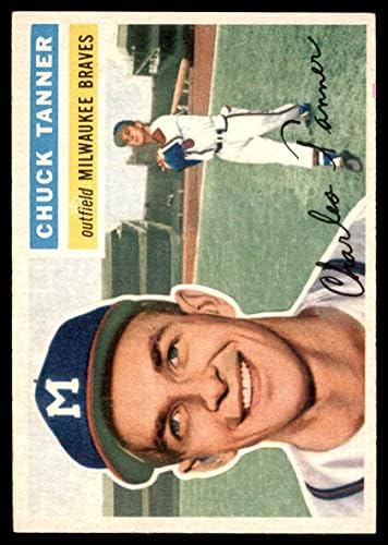 1956 Topps 69 Chuck Tanner Milwaukee Bátrabbak (Baseball Kártya) EX/MT Bátrabbak