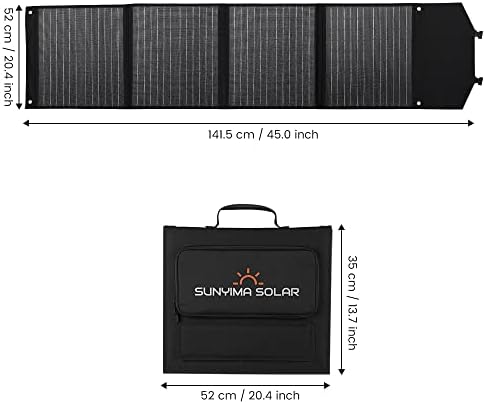 SUNYIMA 100W 18V Hordozható Napelem, Összecsukható Monokristályos Napelemek USB/QC 3.0 Kompatibilis a Napenergia Generátorok erőművek