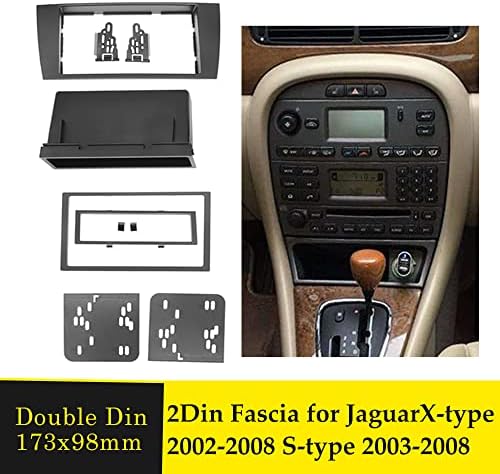BANDOX 2 Din autórádió Fascia a Jaguar X-Type 2002-2008 S-Típusú 2003-2008 Sztereó DVD Panel Multimédia Lejátszó Beszerelés Keret