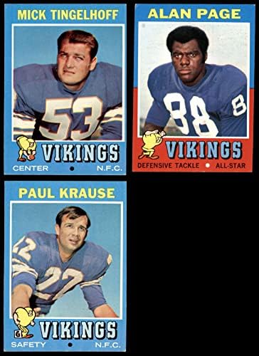 1971 Topps Minnesota Vikings Csapata Meghatározott Minnesota Vikings (Set) EX Vikingek