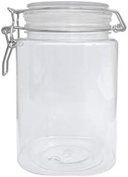 FixtureDisplays® Vezeték Csattal PET-Jar-450 ml Fűszer Jar Pecsét, Festék, Üveg Olaj Tároló Műanyag Üveget 18615-450ML-NF