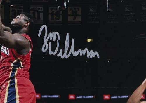 Zion Williamson Aláírt Keretes 16x20 Pelikánok Kosárlabda Dunk Fotó Fanatikusok - Dedikált NBA-Fotók
