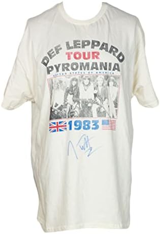 Joe Elliott Aláírt Def Leppard 1983 Pirománia Túra Póló SZÖVETSÉG ITP