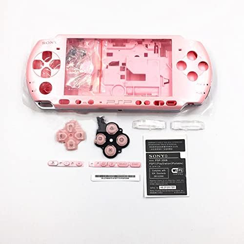 Új Csere PSP 3000 Teljes Ház Shell Cover Gombokkal Csavar Szett - Rózsaszín