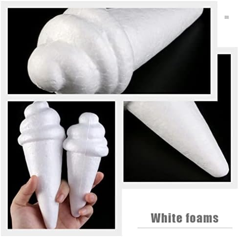HEMOTON Jégkrémek Formák 12db Fehér Kézműves Hab jégkrém Forma Modellezési Hamis fagylaltok, Hab Torta, Desszert Penész Diy Kézműves