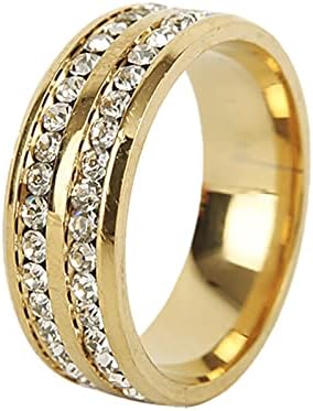 Kerek Eljegyzési Gyűrűt Beállítva a Nők Aranyozott Ezüst Menyasszonyi Meghatározott Bling Bling Hip-Hop Luxus Eljegyzési Gyűrű