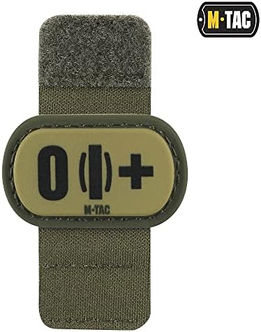 M-Tac Molle Orvosi Javítás vércsoport - Taktikai PVC Jelvényt Med Katonai Felszerelés, tépőzáras Rögzítő (O (I) + Erdész, Zöld)