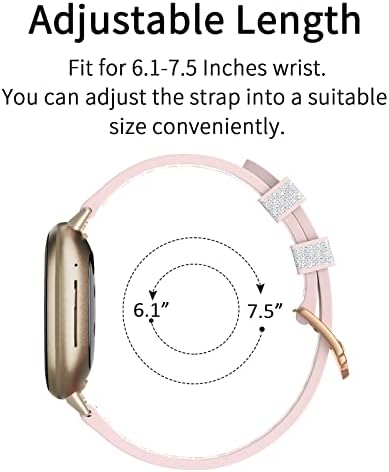SKYLET Bling Vékony Sáv Kompatibilis a Fitbit Versa 3 Sáv/Versa 4/Fitbit Sense/Érzék 2 Zenekarok Nők, Lányok, Csillogó Iszap Szilikon