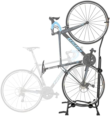 CyclingDeal Egyenes Kerékpár Stand - Prémium Minőségű Függőleges & Vízszintes Állítható Kerékpár Emelet Parkolás Rack - safe & Biztonságos