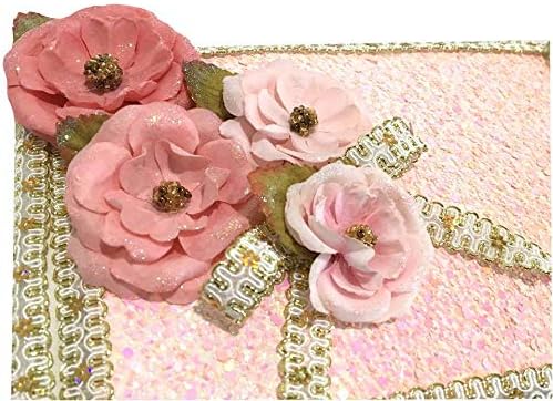 Virág, Vendég Könyv A Sweet 16-T, Quinceanerán, Esküvői Menyasszonyi Aláírás Memória Rózsaszín Könyv Minden Alkalomra
