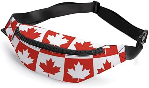 Maple Leaf Kanada CA Zászló Nyomtatott Fanny Csomag Derék Öv, Táska, Sport, Futás, Túrázás, Utazás, Edzés