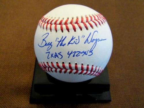 Billy Wagner A Gyerek 422 Menti 7x A/s Astros Mets Aláírt Auto Baseball Szövetség Bázis - Dedikált Baseball