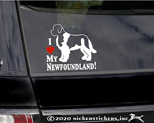 Szeretem Az Új-Fundland! | NickerStickers Landseer Új-Fundland Vinil Ablak Automatikus Matrica