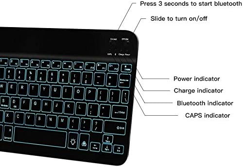 BoxWave Billentyűzet Kompatibilis Apple iPhone 14 Plus (Billentyűzet BoxWave) - SlimKeys Bluetooth Billentyűzet - Háttérvilágítással rendelkező,