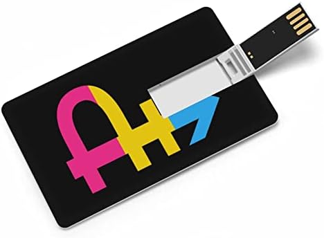 Pansexual Büszkeség Szivárvány Zászló Kártya USB 2.0 Flash Drive 32G/64G Minta Nyomtatott Vicces