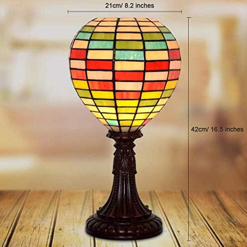 GPPZM Kreatív Európai Stílusú asztali Lámpa, Retro Hőlégballon ólomüveg + Gyanta Hálószoba, Nappali asztali Lámpa