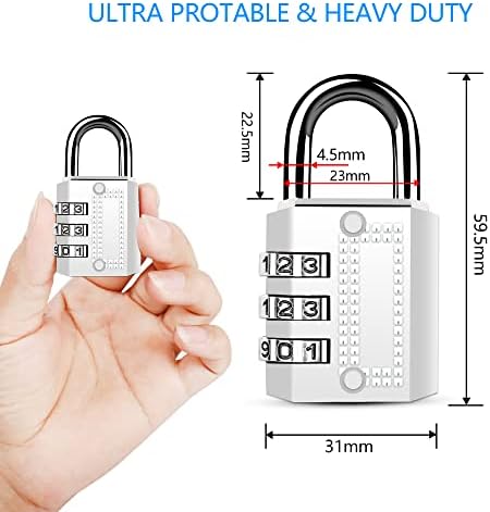 YAODHAOD 2 Csomag Kombinációs Zár, 3-Jegyű Vízálló Lakat Kombináció, TSA Jóváhagyott Csomagtér Zár a Szekrény, Tornaterem,