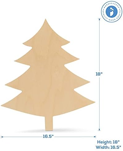 Fa karácsonyfa Kivágott 18 cm-es Csomag 3, Használja, mint a Fa Ajtó Fogas vagy Karácsonyi Kézműves, Harkályok által