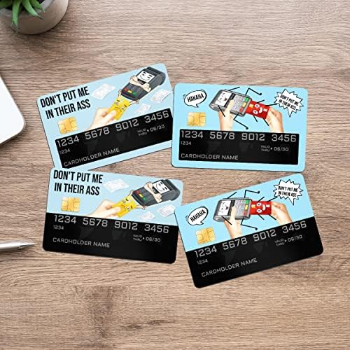 GOLEEX Ne tegyen be A Seggem Hitelkártya Betéti Kártya Fedelét Wrap Ujjú Vízálló Matrica Vicces Idézet Esetekben a Bank Kártyák Tervezése