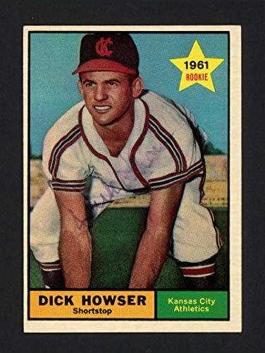 Dick Úr, Dedikált 1961 Topps Újonc Kártya 416 Kansas City A SKU 164503 - Baseball Asztalon Dedikált Kártyák