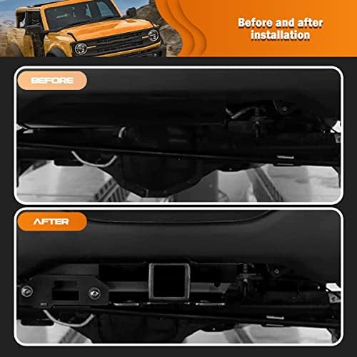 Xomzema Korszerűsített 2Inch vonóhorgot Vevő Pótkocsi Szerelvény a Bika Bár Első Lökhárító Rács Őr Ford Bronco Off-Road 2/4