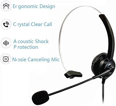 Mobiltelefon Headset, Cosyplus Vezetékes Könnyű Fejpánt 3,5 mm-es Számítógép, Fülhallgató, Állítható Mikrofon zajszűrő, iPhone,