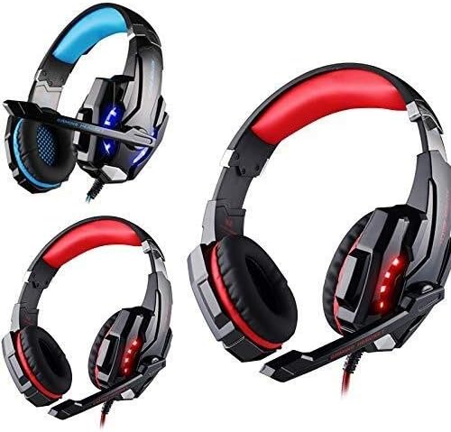 Fejhallgató Számítógépes Játékok Vezetékes Headset Stereo Gaming Headset zajszűrős Át Fülhallgató, beépített LED Fény,vezetékes Fejhallgató
