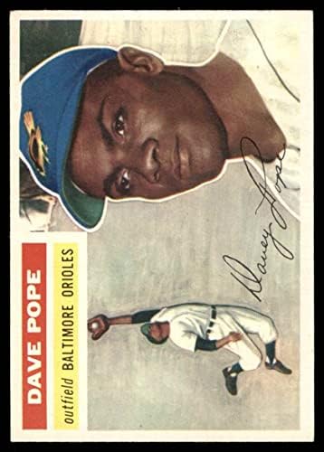 1956 Topps 154 WHT Dave Pápa Baltimore Orioles (Baseball Kártya) (Fehér Vissza) EX Orioles