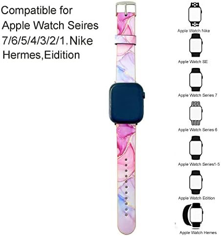 Csere Zenekar Kompatibilis Apple Nézni iWatch 38mm 40mm, 41 mm-es 42mm 44 mm 45 mm PU Bőr Szíj Karszalag az iWatch Sorozat 7/6/5/4/3/2/1