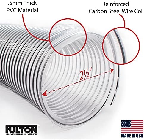 2-1/2 x 10' Ultra Flex Tiszta-Vue, nagy teherbírású PVC Tömlő - MADE IN USA!