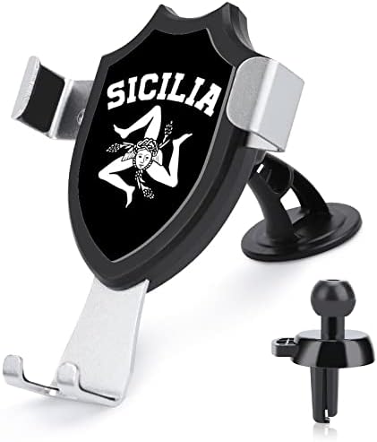 Szicíliai Trinacria Sicilia Büszkeség Autós Telefon tartó Hegy Univerzális Mobiltelefon Szellőző Fogót a Műszerfal, Szélvédő