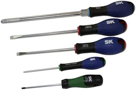 S-K Eszközök 5pc Torx, Lapos Phillips Csavarhúzó Készlet SureGrip Kerek Keystone