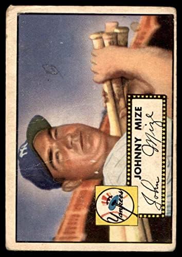 1952 Topps 129 Johnny Mize New York Yankees (Baseball Kártya) SZEGÉNY Yankees