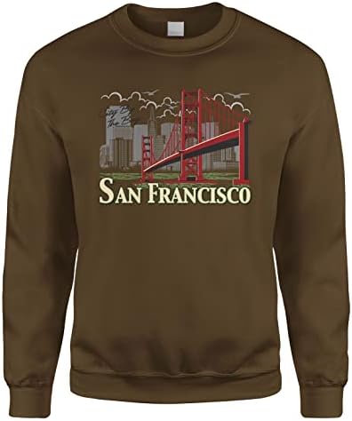 Cybertela San Francisco-I Golden Gate Híd Sleeve Pulóver