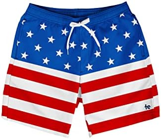 Pk Elfek Férfi Hazafias Úszni Trunks - a Férfi az Amerikai Zászló úszónadrág 7 Hüvelykes belső szárhossz - 4 Módon Stretch Klasszikus