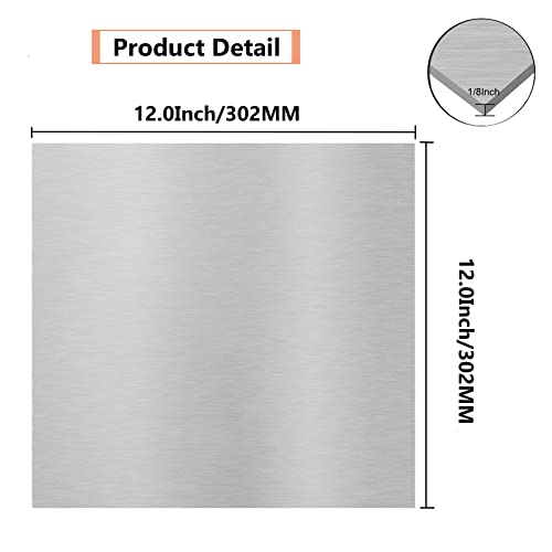 6061 T651 Alumínium Lemez Fém 12 x 12 x 1/8 (0.125) Hüvelyk Vastagságú Téglalap Fém Lemez borítja Védő Fólia, 3 mm-es Alumínium