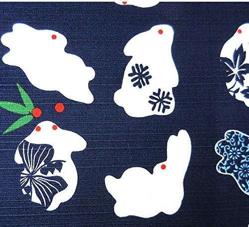 Furoshiki - Japán Hagyományos Csomagolás (Kis Nyulak/Sötétkék)